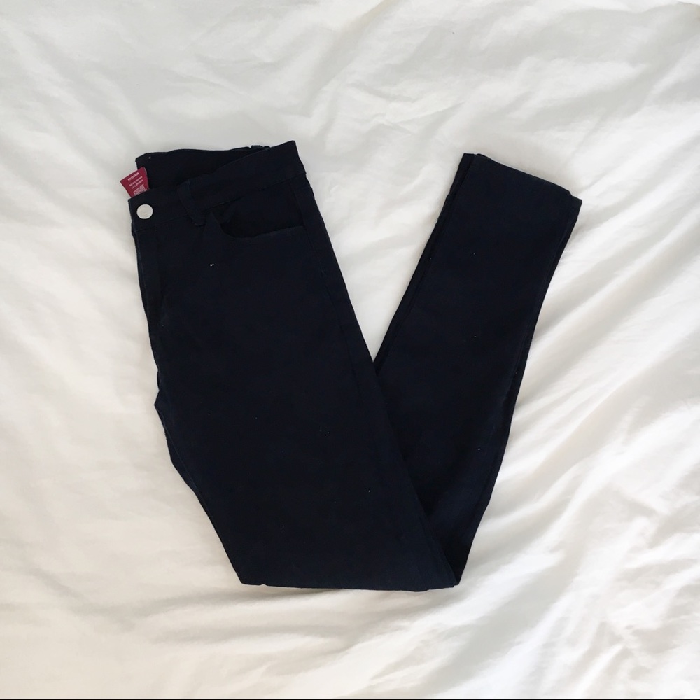 T&Y fashion skinny navy blue pants